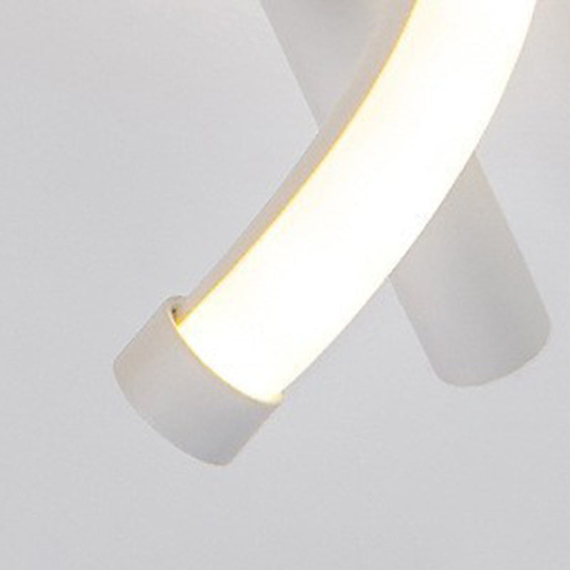Linear Shape Wall Lamp Modern Style Acrylic 1 Light Sconce in White and Black