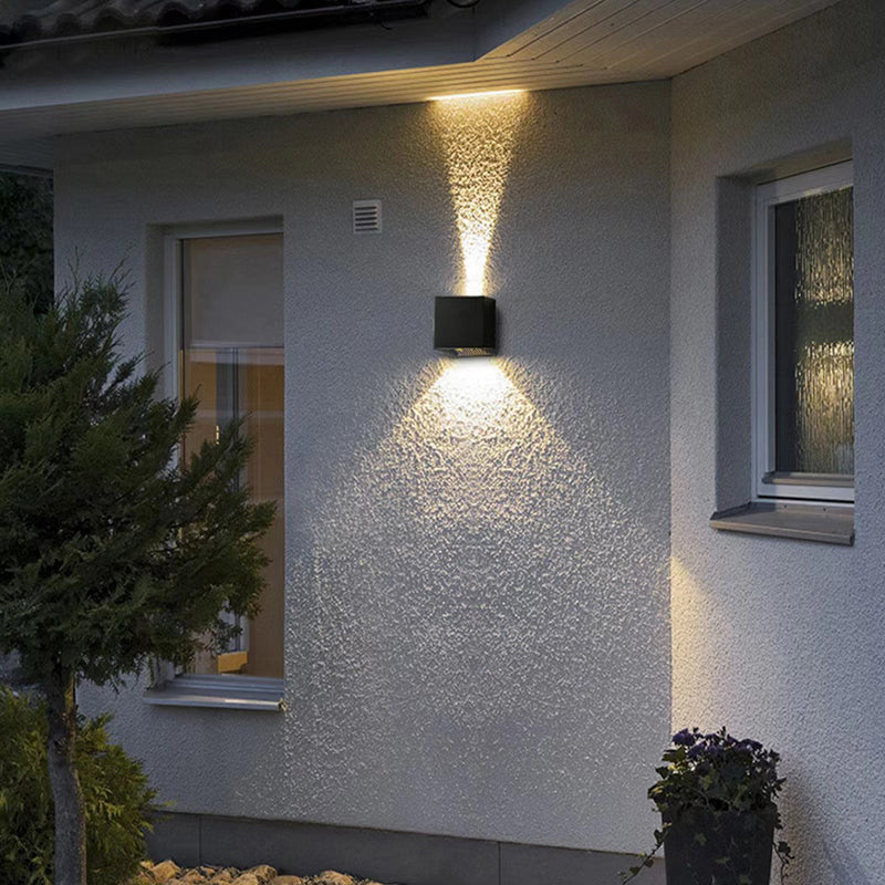 2-Light Rectangular Wall Sconce Light Modern Metal Wall Sconce Lighting