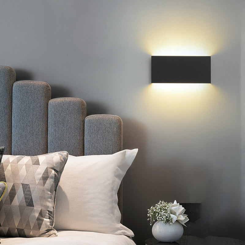 2-Light Rectangular Sconce Light Modern Metal Sconce Light Fixture