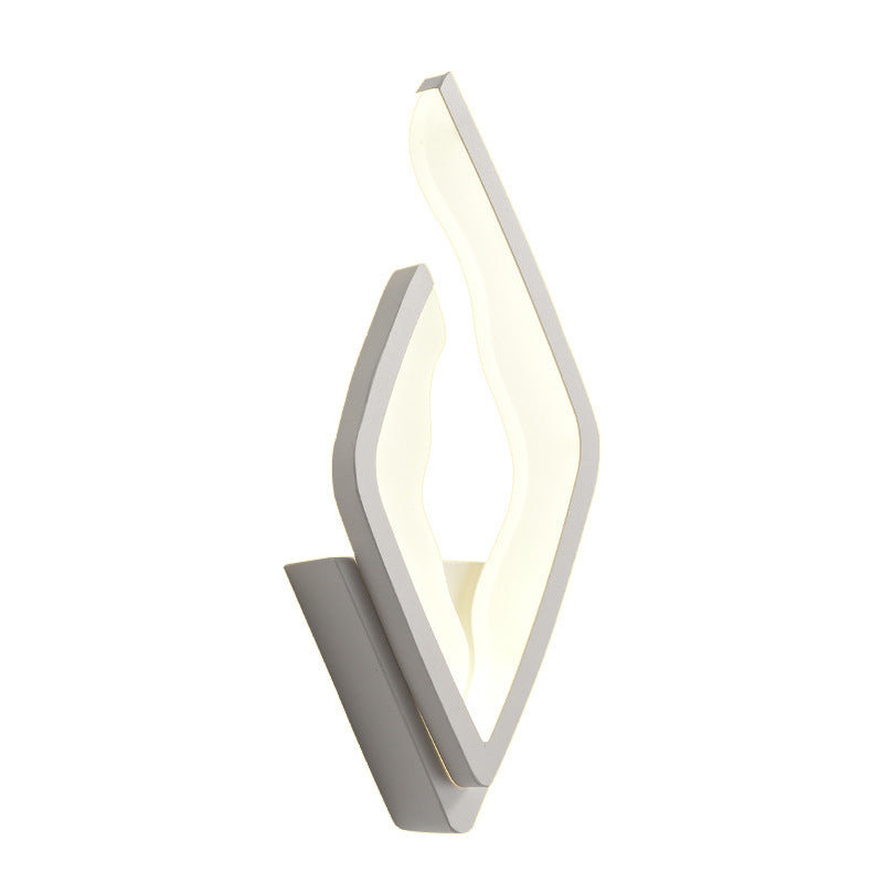 Geometric Wall Lighting Ideas Modern Metal 1 Light Wall Mounted Lighting in White