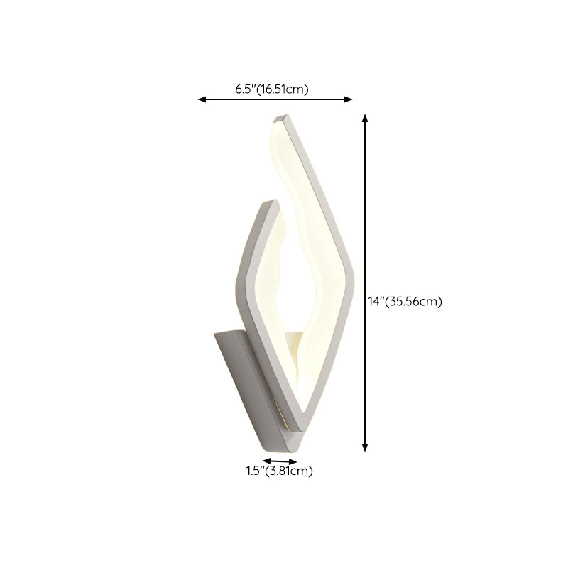Geometric Wall Lighting Ideas Modern Metal 1 Light Wall Mounted Lighting in White