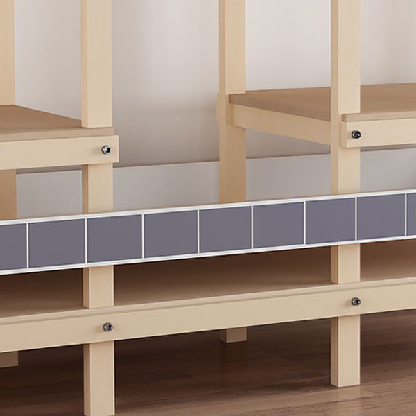 Contemporary Style Wardrobe Pine Solid Wood 1-Door Wardrobe Closet for Bedroom