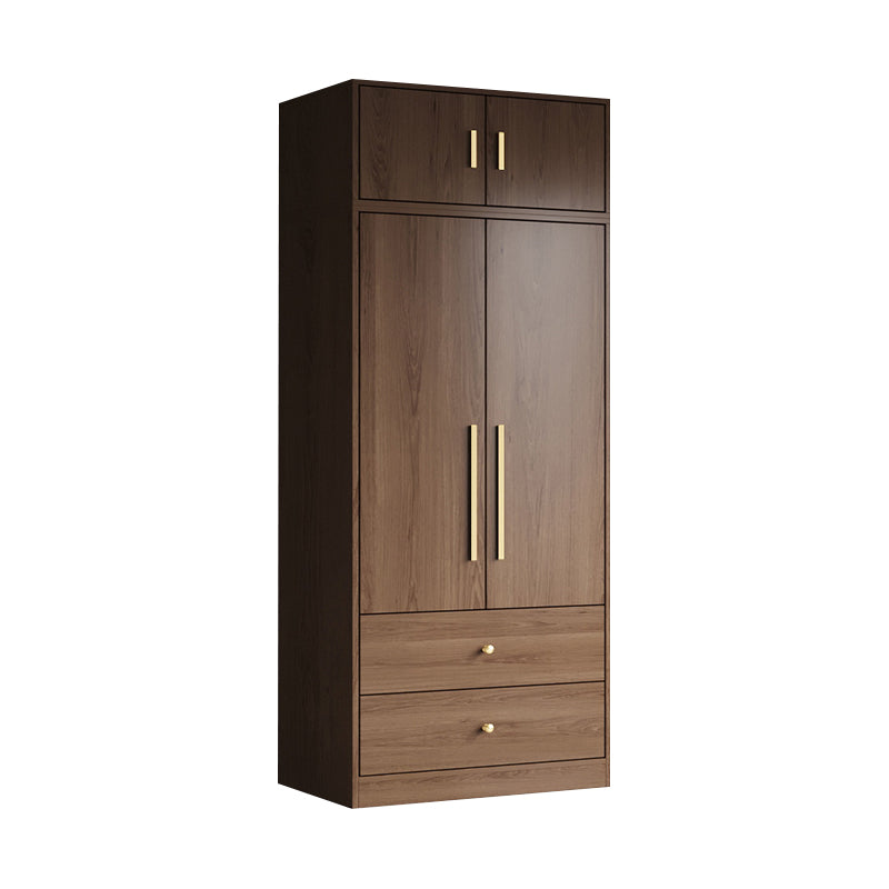 Brown Engineered Wood Wardrobe Closet Modern Wardrobe Armoire