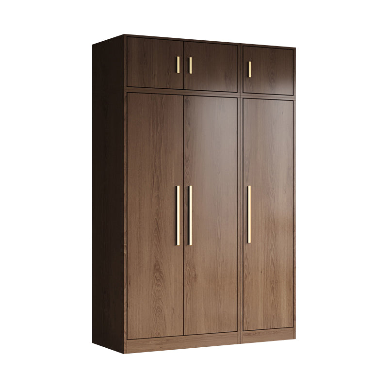 Brown Engineered Wood Wardrobe Closet Modern Wardrobe Armoire