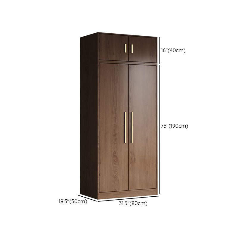Brown Engineered Wood Wardrobe Closet Modern Wardrobe Armoire