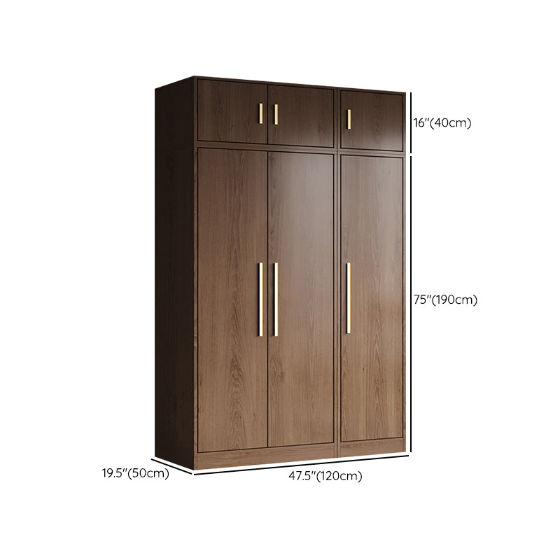 Brown Engineered Wood Wardrobe Closet Modern Wardrobe Armoire