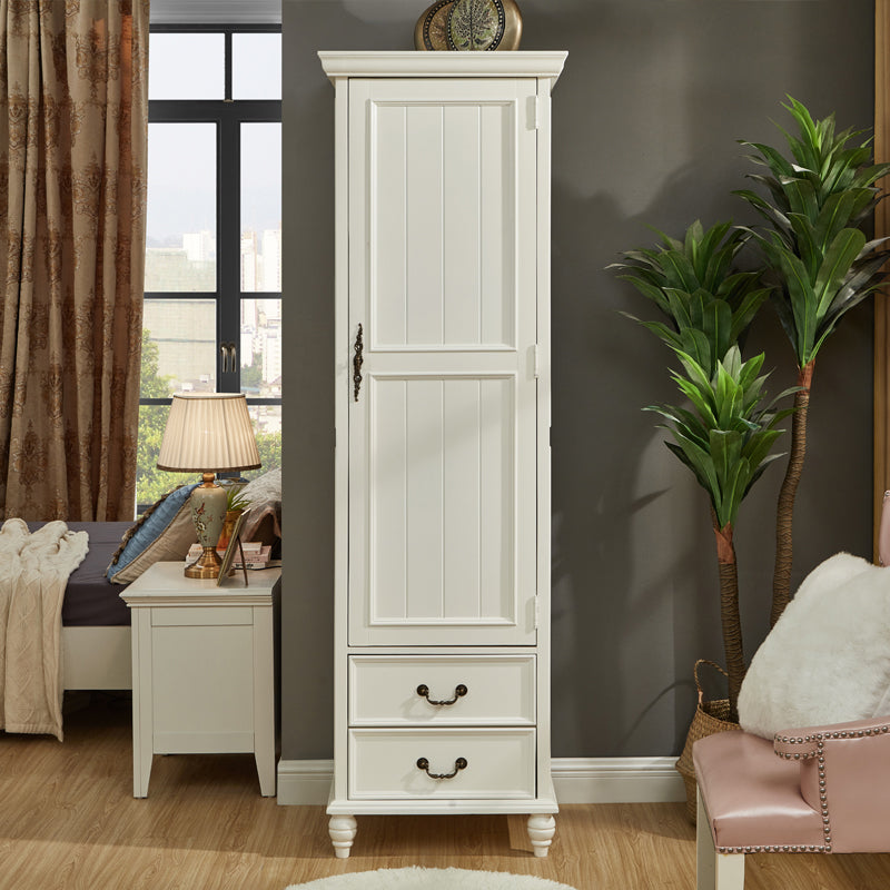 Traditional Birch Wood Storage Cabinet with Hinged Door Matte Finish Cabinet for Home