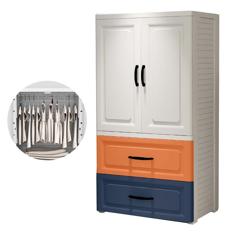 Contemporary Wardrobe Closet Plastic Wardrobe Cabinet with Legs