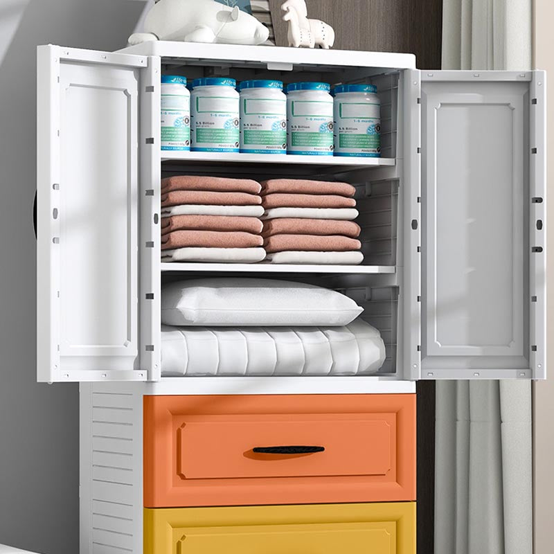 Contemporary Wardrobe Closet Plastic Wardrobe Cabinet with Legs
