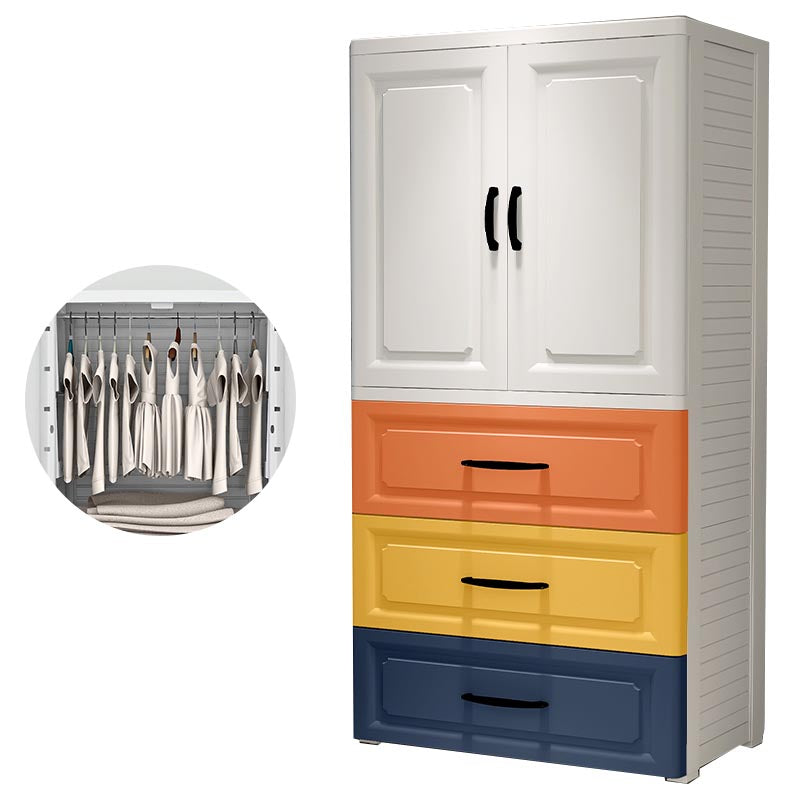 Contemporary Wardrobe Closet Plastic Wardrobe Cabinet with Legs