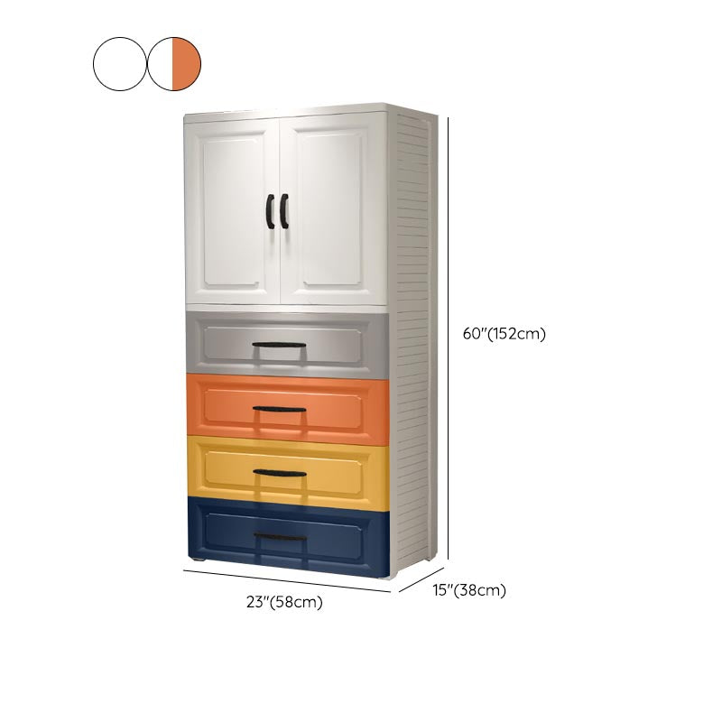 Contemporary Wardrobe Closet Plastic Wardrobe Cabinet with Legs