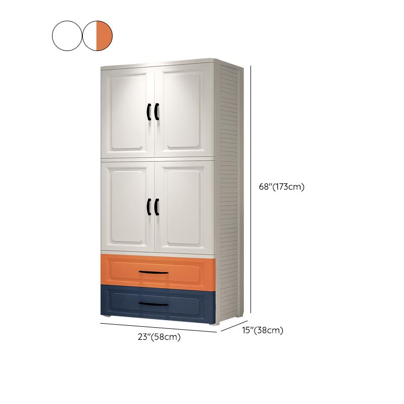 Contemporary Wardrobe Closet Plastic Wardrobe Cabinet with Legs