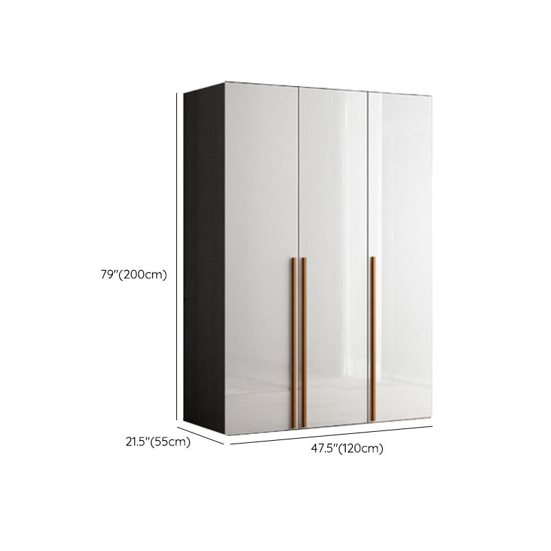 White Colour Wooden Wardrobe Cloth Rod Included Wardrobe Closet for Bedroom