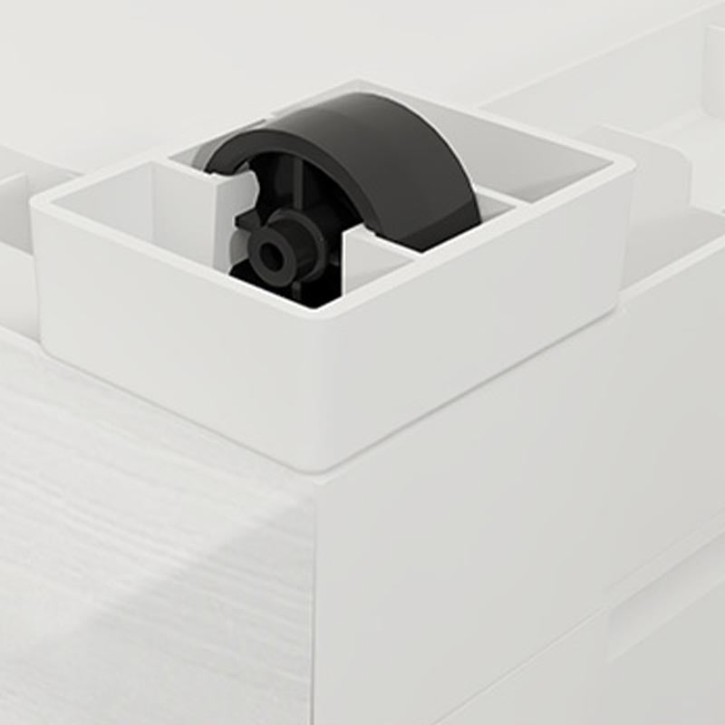 White Plastic Wardrobe Armoire with Legs Contemporary Wardrobe Closet