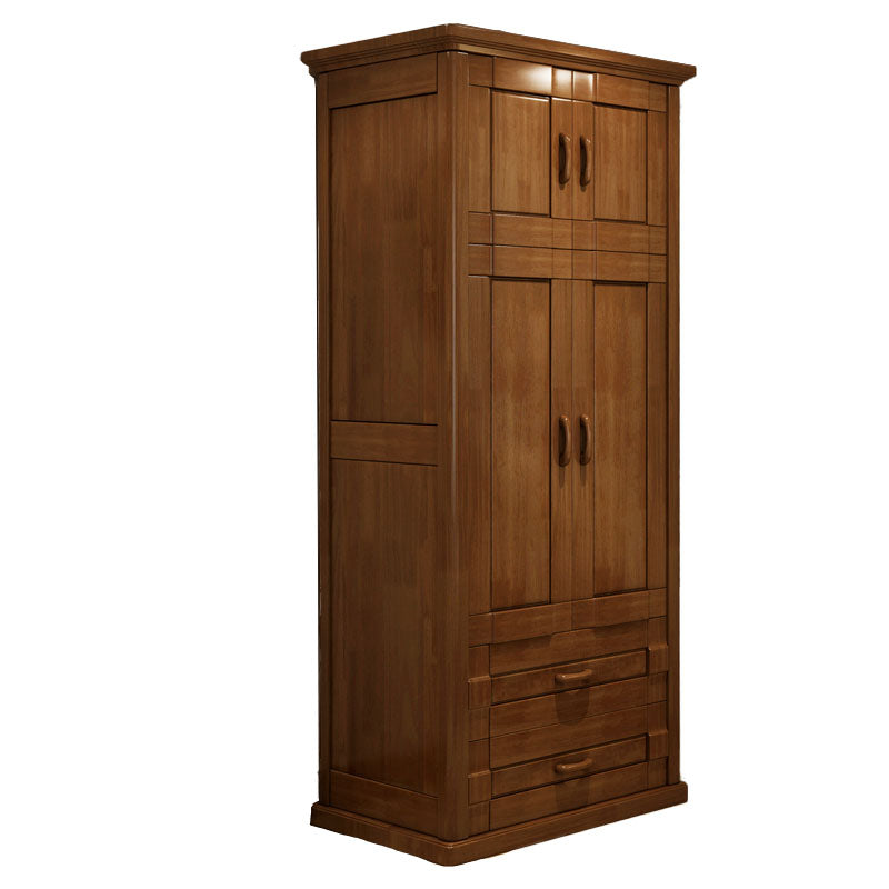Rubberwood Traditional Storage Cabinet Matte Finish Cabinet for Bedroom