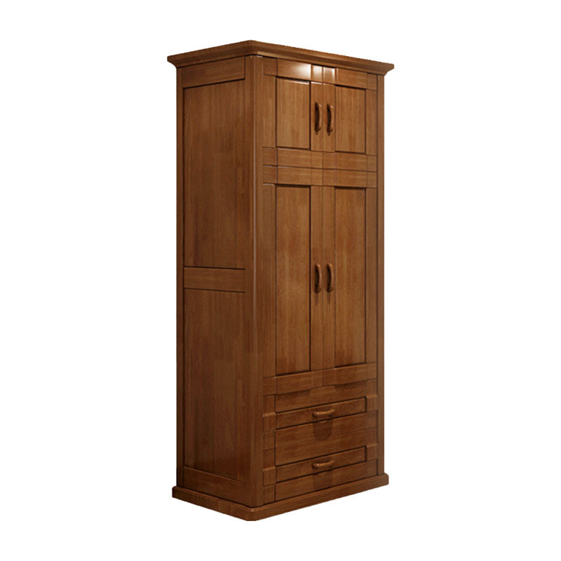 Rubberwood Traditional Storage Cabinet Matte Finish Cabinet for Bedroom