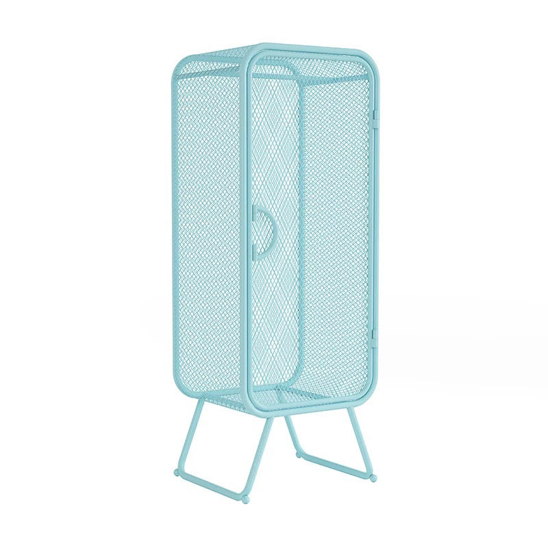 Modern Hinged Door Wardrobe for Home Matte Finish Cabinet with Metal Frame