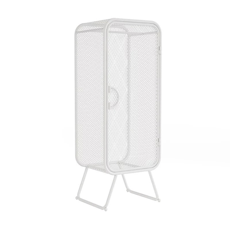 Modern Hinged Door Wardrobe for Home Matte Finish Cabinet with Metal Frame