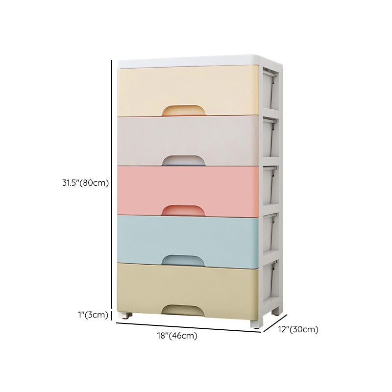 Non-Hanging Armoire with Legs Contemporary Plastic Storage Cabinet