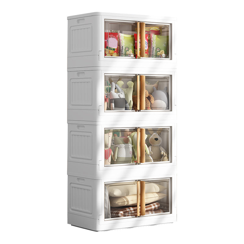 Contemporary Hinged Wardrobe Armoire Plastic Wardrobe Closet