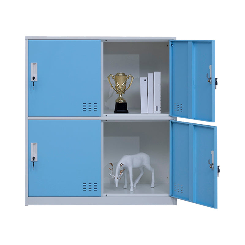 Metal Indoor Cabinet for Bathroom Contemporary Storage Cabinet with Hinged Doors