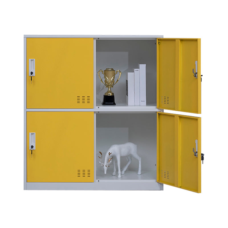 Metal Indoor Cabinet for Bathroom Contemporary Storage Cabinet with Hinged Doors
