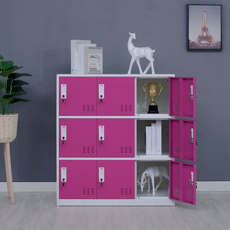 Metal Indoor Cabinet for Bathroom Contemporary Storage Cabinet with Hinged Doors