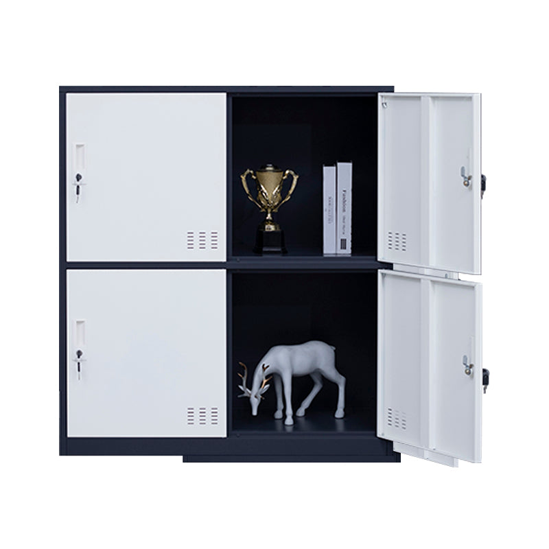 Metal Indoor Cabinet for Bathroom Contemporary Storage Cabinet with Hinged Doors