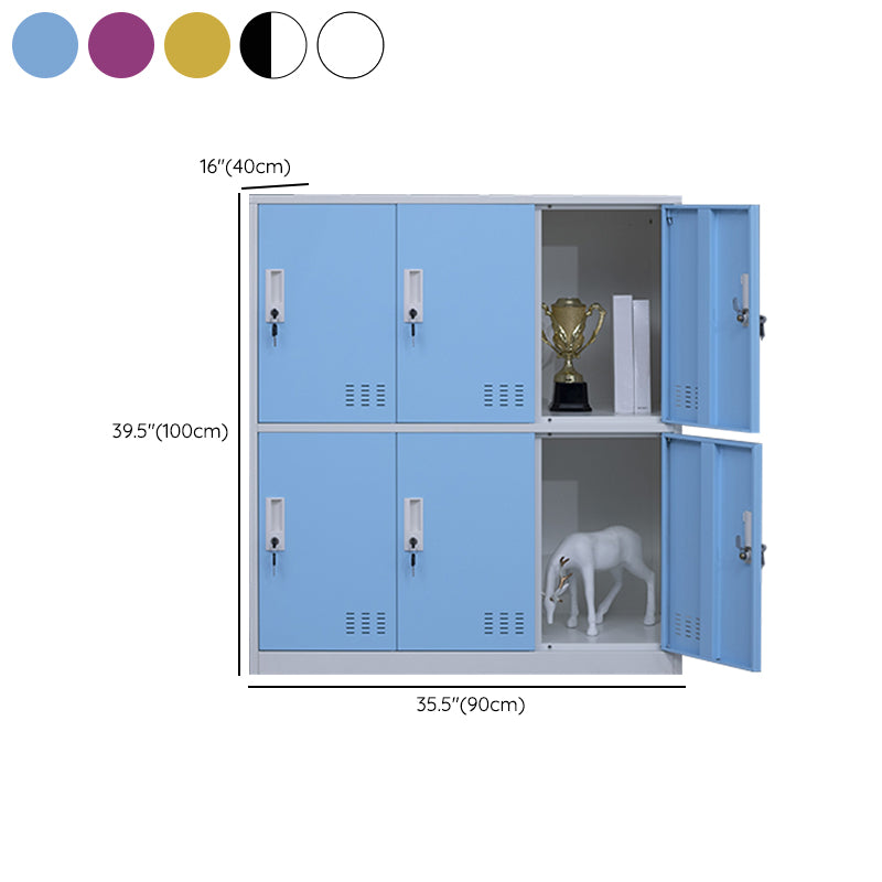 Metal Indoor Cabinet for Bathroom Contemporary Storage Cabinet with Hinged Doors