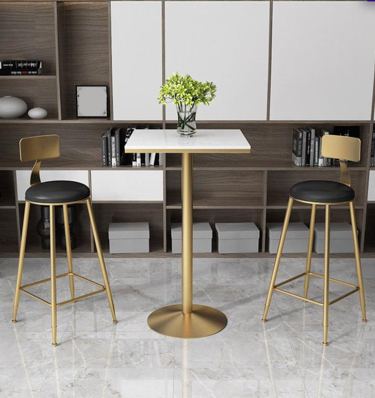 Glam Table and Stool Set 1/2/3/5 Pieces Bar Pub Table Set for Dining Room