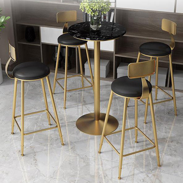 Glam Table and Stool Set 1/2/3/5 Pieces Bar Pub Table Set for Dining Room