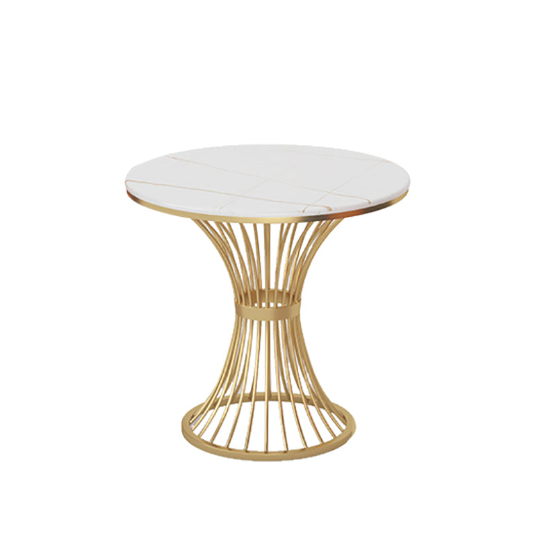 Glam Style Sintered Stone Dining Set Round 1/2/3/4/5 Pieces Dining Table Set for Home Use