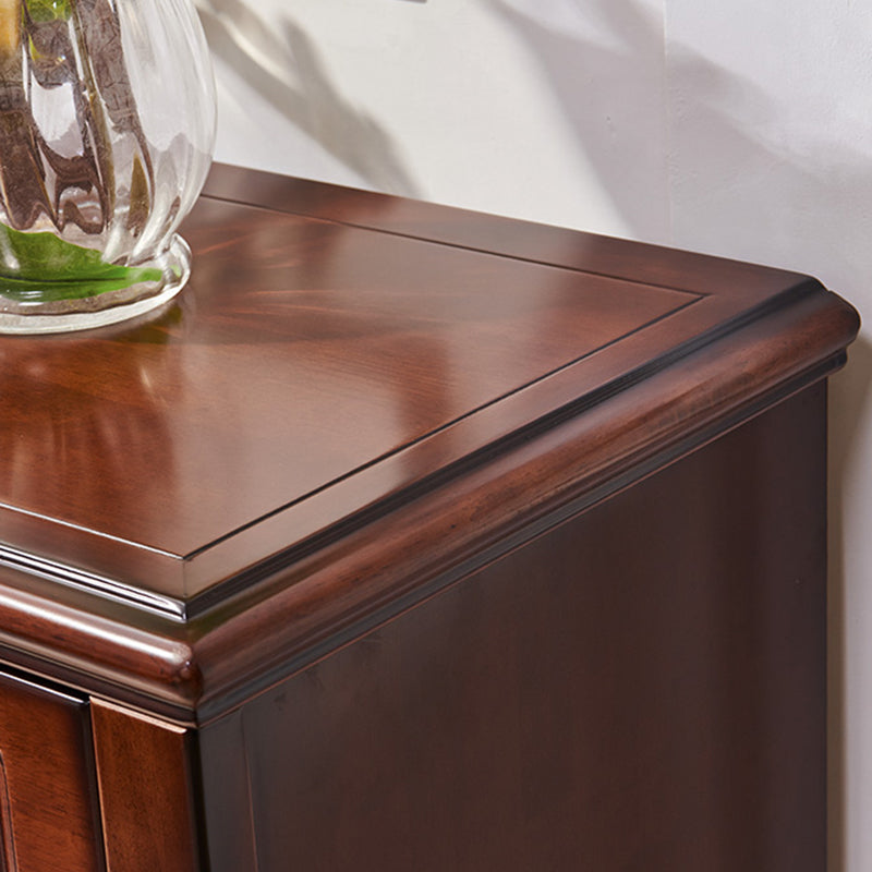 Vertical Rubber Wood Bedroom Storage Chest Traditional Chest with Drawers