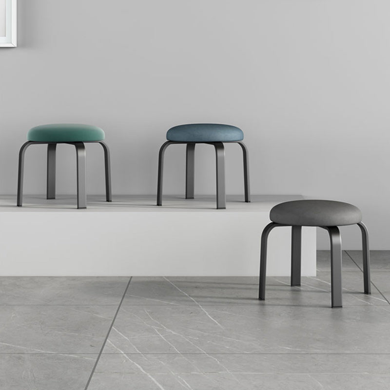 Black Modern Standard Pure Color Water Resistant Round Indoor Standard