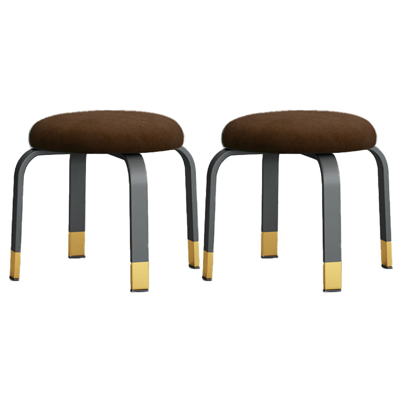 Black Modern Standard Pure Color Water Resistant Round Indoor Standard