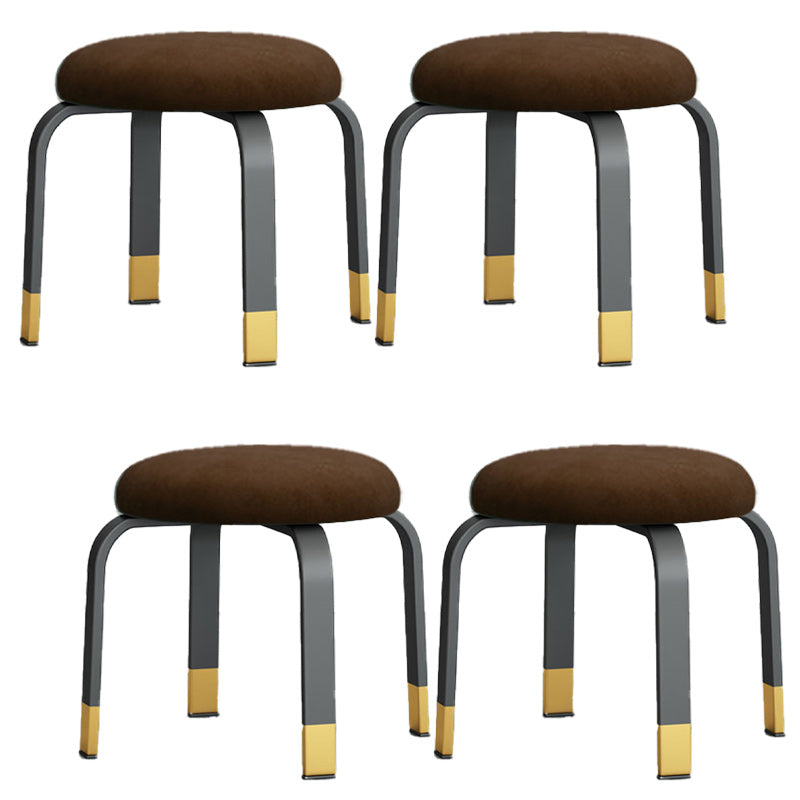 Black Modern Standard Pure Color Water Resistant Round Indoor Standard