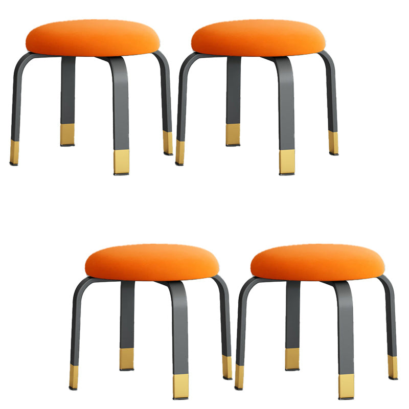 Black Modern Standard Pure Color Water Resistant Round Indoor Standard