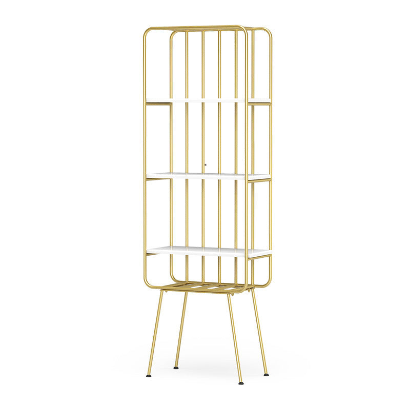 4 Shelves Standard Bookshelf Metal Modern Bookcase ,11.8" W X 70.9" H