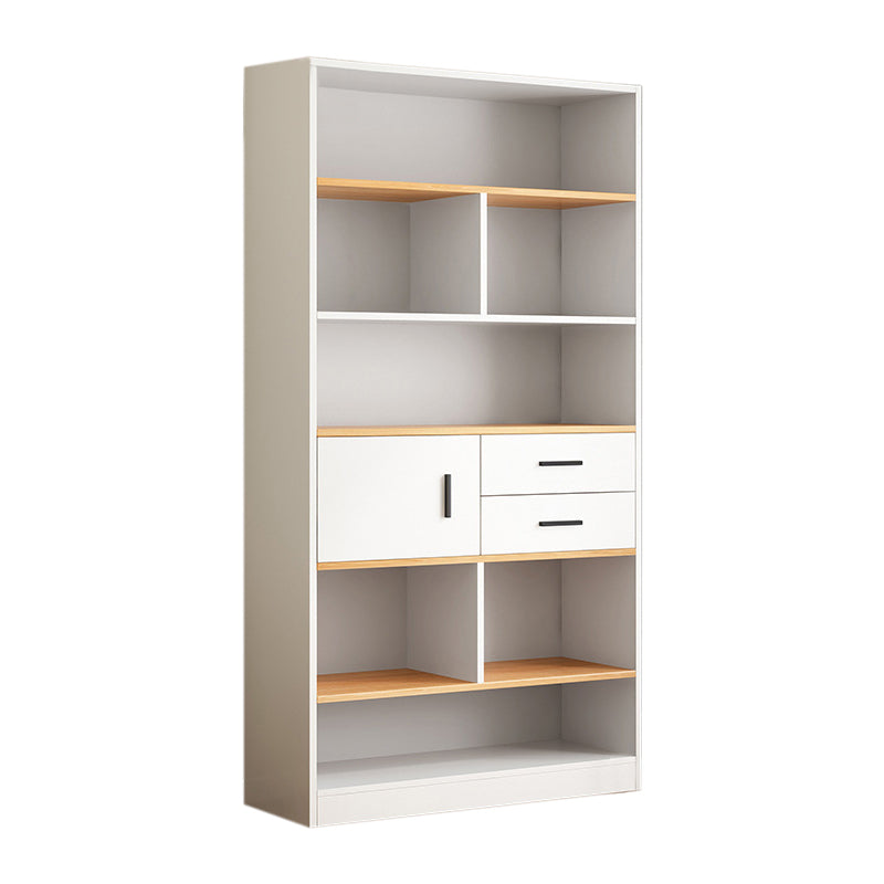 Multi Shelves Engineered Wood Bookshelf Standard Modern Bookcase ,9.5" W X 71.3" H