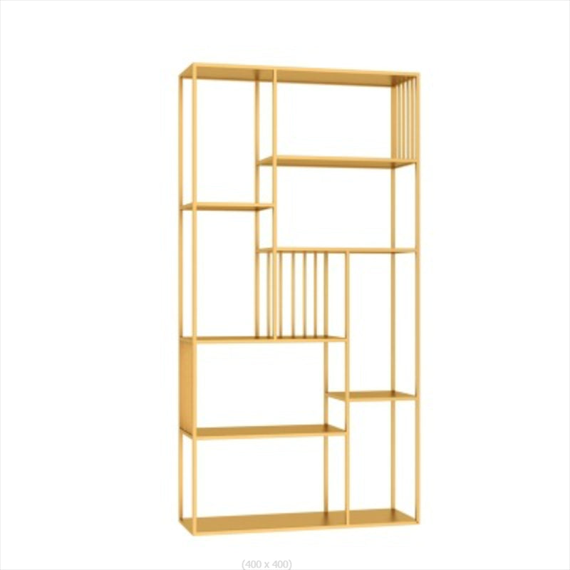 Contemporary Metal Bookshelf Etagere Shelf Bookcase for Study Room 11.8" W