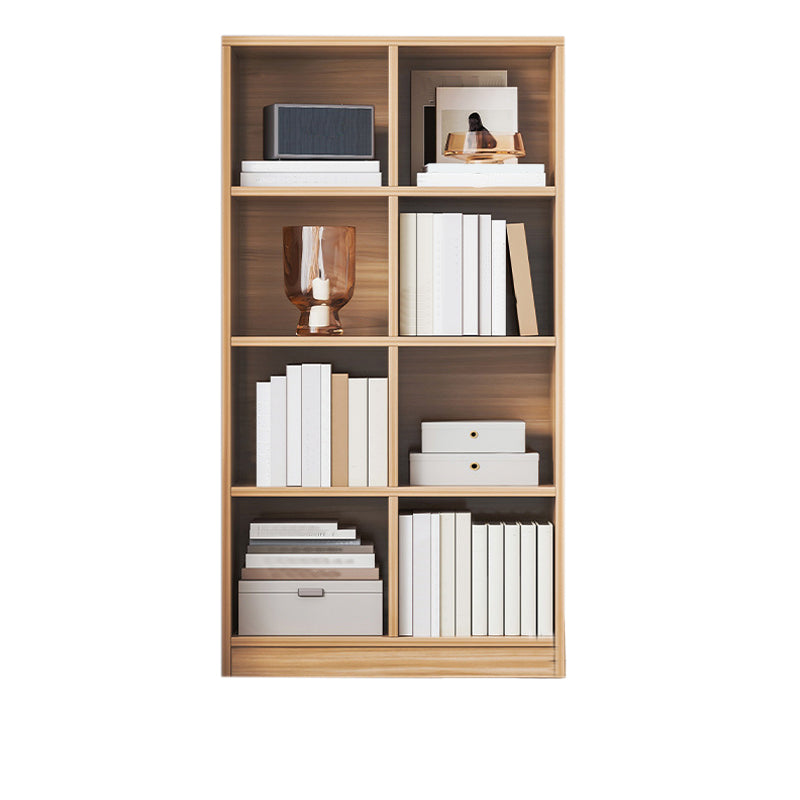 Engineered Wood Shelf Bookcase Standard Modern Bookshelf with Closed Back