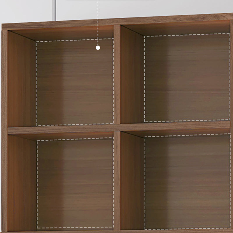 Engineered Wood Shelf Bookcase Standard Modern Bookshelf with Closed Back