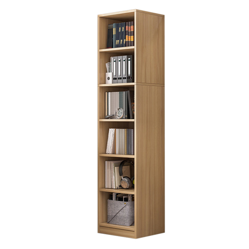 Engineered Wood Shelf Bookcase Standard Modern Bookshelf with Closed Back