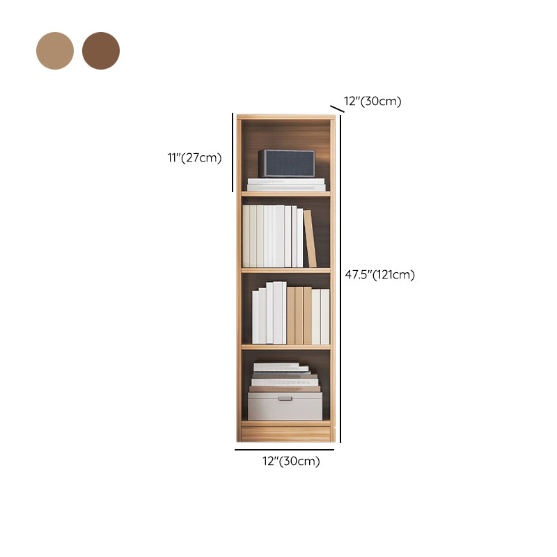 Engineered Wood Shelf Bookcase Standard Modern Bookshelf with Closed Back
