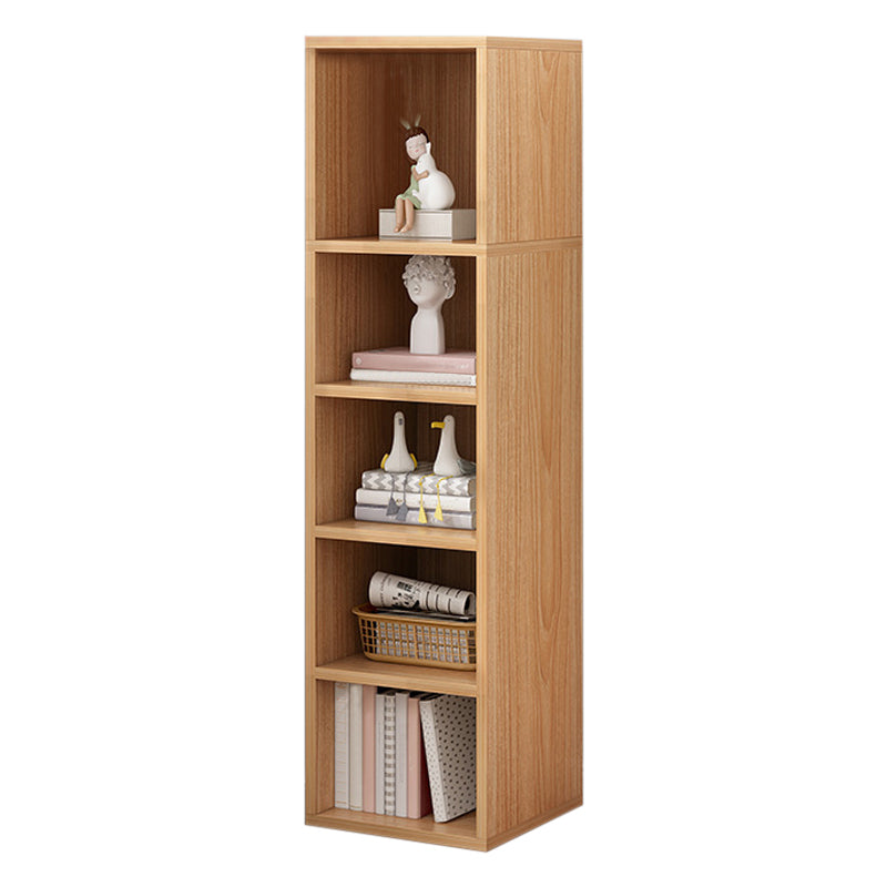 Modern Standard Bookshelf Wood Engineered Bookcase with Rectangular Shelves