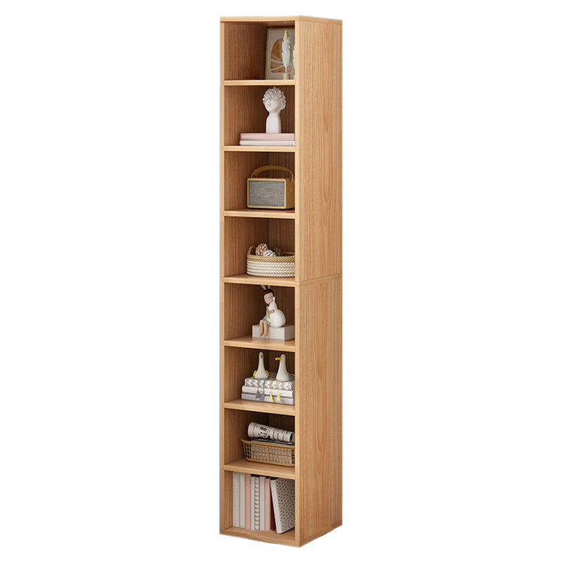 Modern Standard Bookshelf Wood Engineered Bookcase with Rectangular Shelves