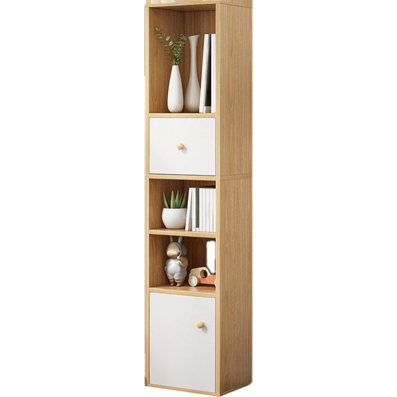 Modern Standard Bookshelf Wood Engineered Bookcase with Rectangular Shelves