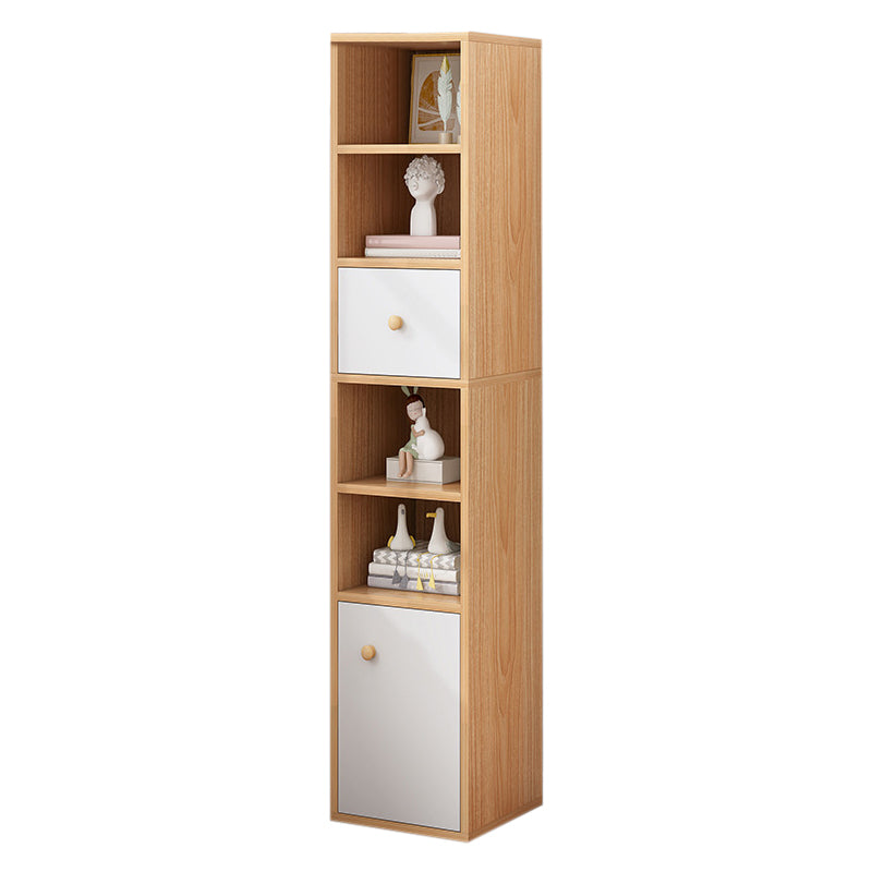 Modern Standard Bookshelf Wood Engineered Bookcase with Rectangular Shelves