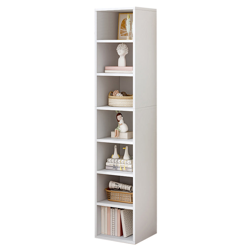Modern Standard Bookshelf Wood Engineered Bookcase with Rectangular Shelves