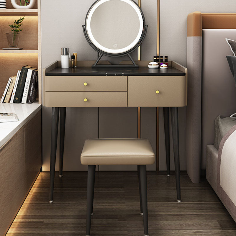 Make-up Vanity With 3 Drawer with Makeup Table and Stool Contemporary